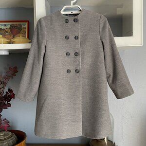 Ancar Girls Gray Double Breasted Peacoat Coat Lined Size 8
